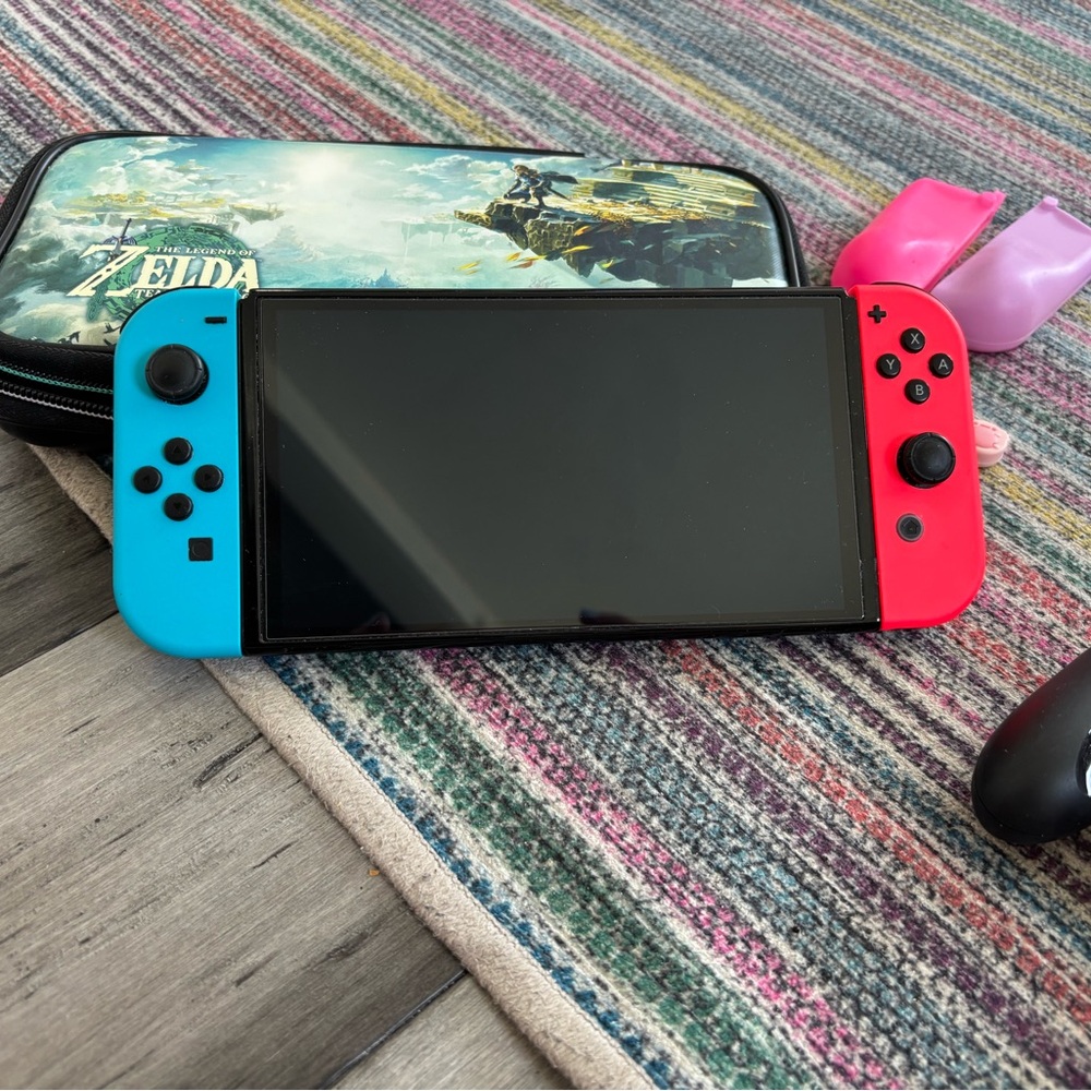 Nintendo Switch OLED with accessories